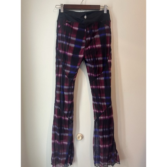 Free People Movement Womens Flare Yoga Workout Pants‎ Shear Overlay Size Med - Picture 5 of 6